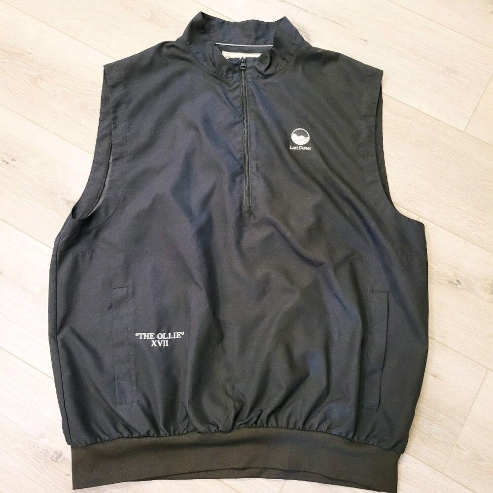 Mens Donald Ross Lost Dunes Golf Course Sz XL Vest Sleeveless Pullover Black